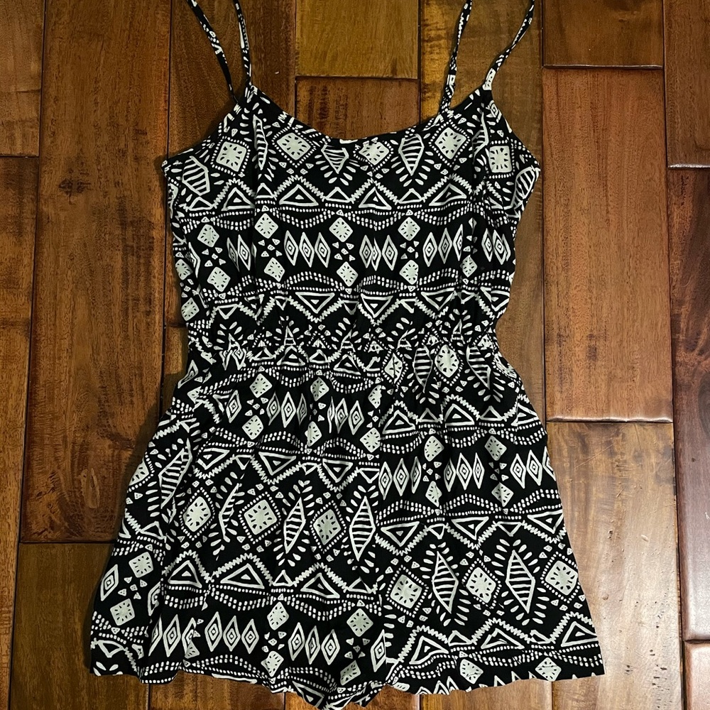 Black and white romper
